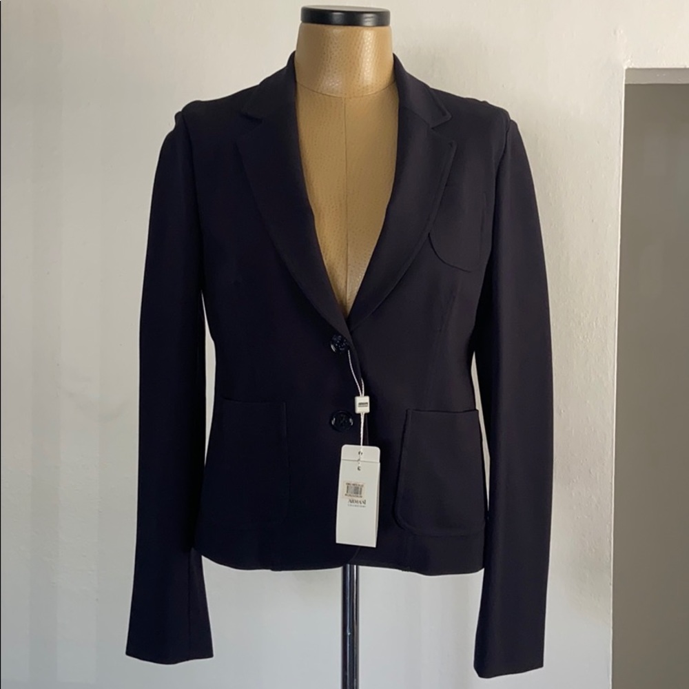 Armani Collezioni Double Face Jersey Jacket - Picture 3 of 5
